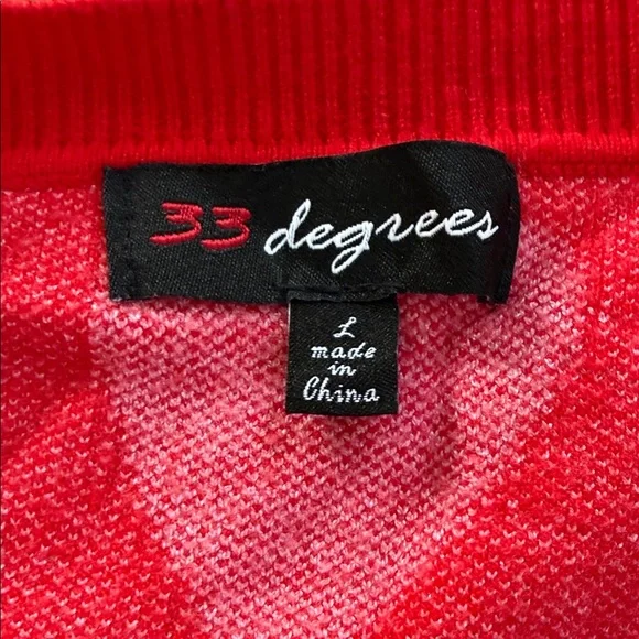 Red and Pink Heart-Print Button-Front Cardigan - Picture 2 of 11